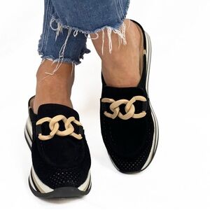 Softwaves Black Carlisa Shoes Mules 8 8.5